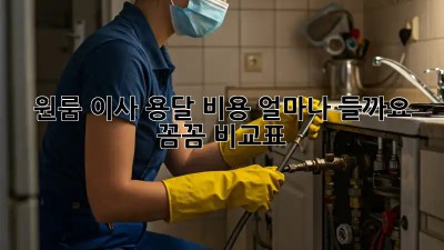 원룸 이사, 용달 비용 얼마나 들까요? 꼼꼼 비교표
