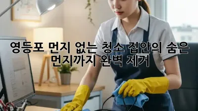 영등포 먼지 없는 청소, 집안의 숨은 먼지까지 완벽 제거!